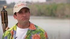 Guy with a cup and flower shirt